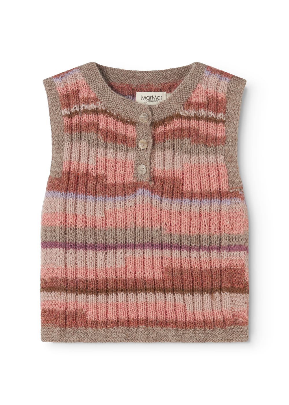 MAR MAR COPENHAGEN Talvar Knitted Baby Vest “Purple Rose”