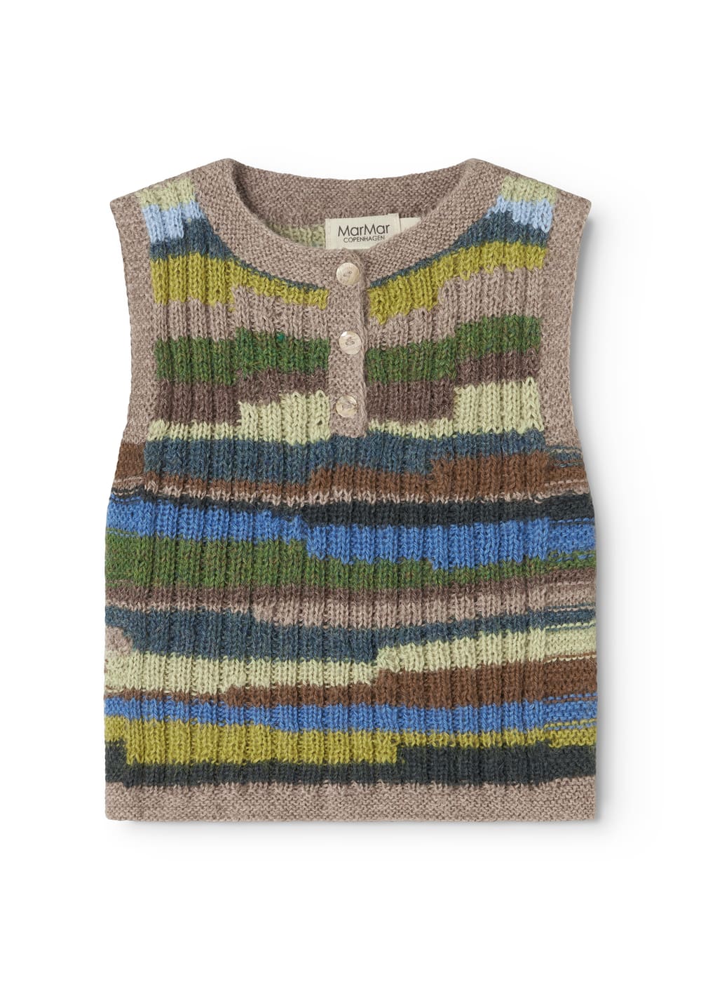 MAR MAR COPENHAGEN Talvar Handgestrickte Babyweste “Blau”