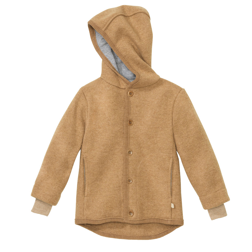 Walkjacke Wolle caramel