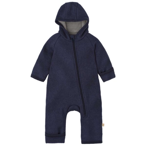 Zip wolle overall blau