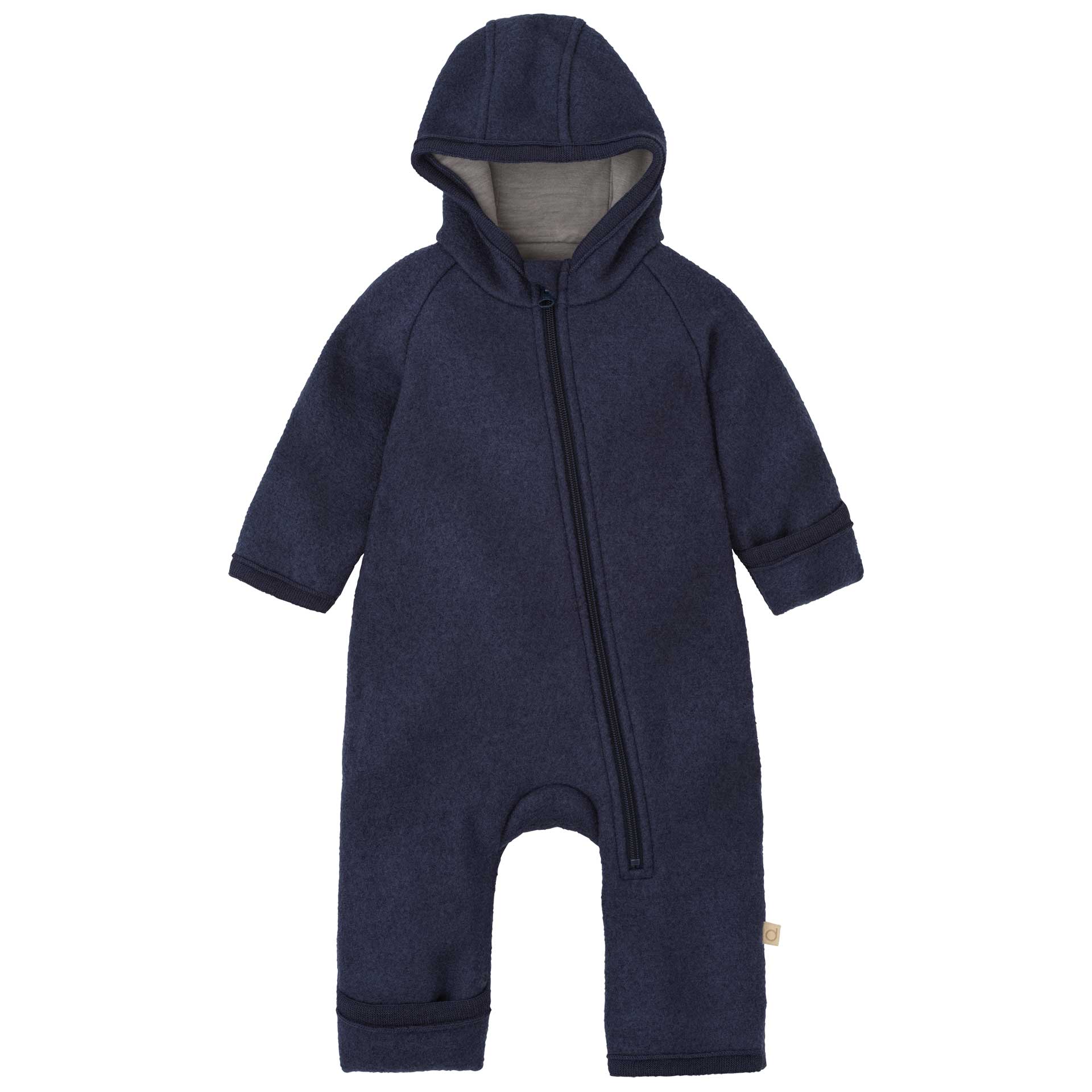 Zip wolle overall blau