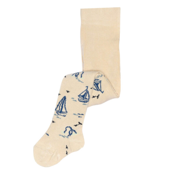 MP Denmark Karl Babystrumpfhose mit Motiv, Farbe 4109 "Ecru"