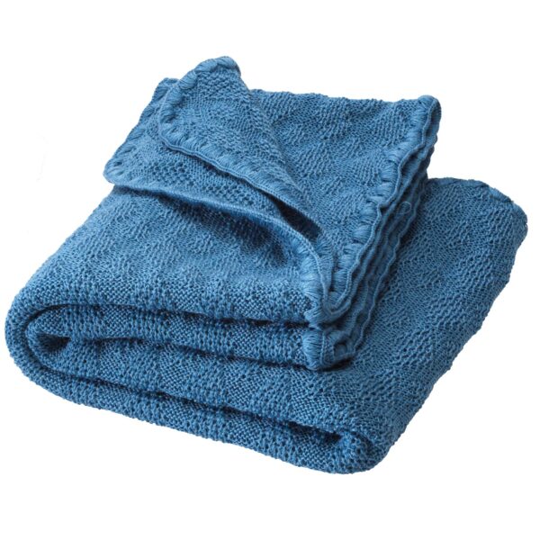 disana Babydecke aus Wolle "taubenblau"