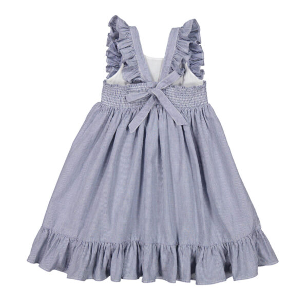 MAR MAR COPENHAGEN Danita Kleid mit Rüschen "Navy Stripe" – Bild 2
