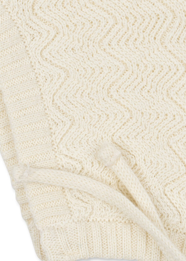 Fanga Fontana Venti Baby Strickmütze, GOTS "Antique White" – Bild 2