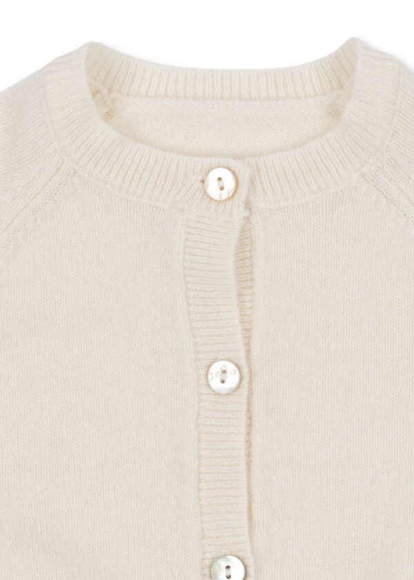 Fanga Fontana Savora Baby Cardigan aus Wolle "Antique White" – Bild 4