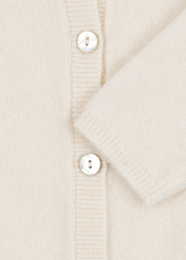 Fanga Fontana Savora Baby Cardigan aus Wolle "Antique White" – Bild 3