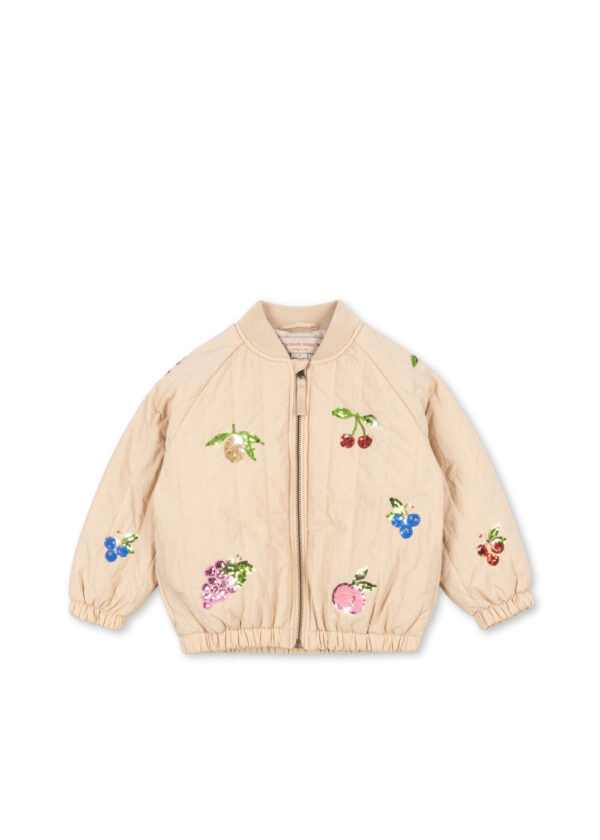 KONGES SLØJD Juno Pailetten Bomber Jacke "Frappe"
