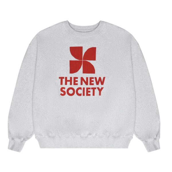 The New Society Mykonos Frauen Sweatshirt Chilli Grey Melange